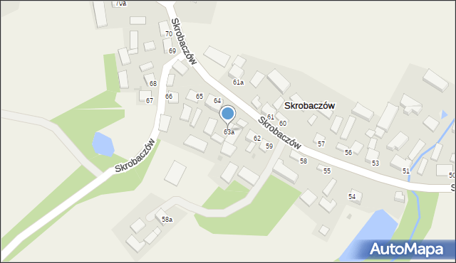 Skrobaczów, Skrobaczów, 63a, mapa Skrobaczów