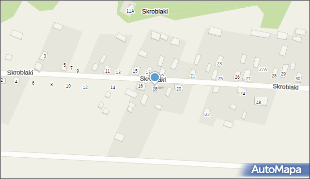 Skroblaki, Skroblaki, 18, mapa Skroblaki