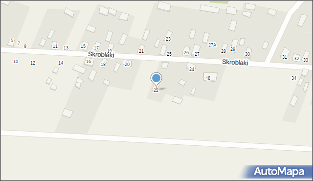 Skroblaki, Skroblaki, 22, mapa Skroblaki