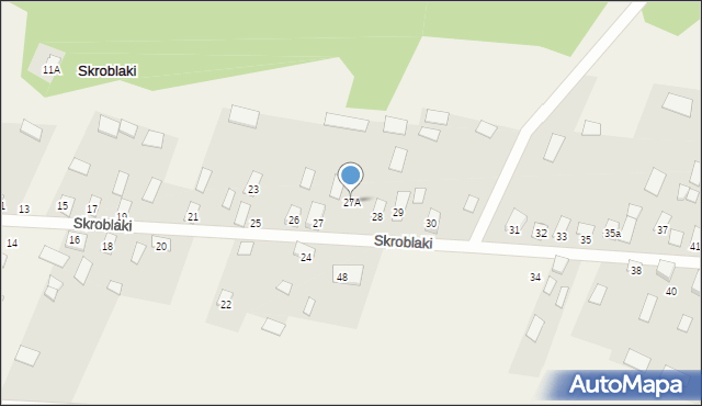 Skroblaki, Skroblaki, 27A, mapa Skroblaki