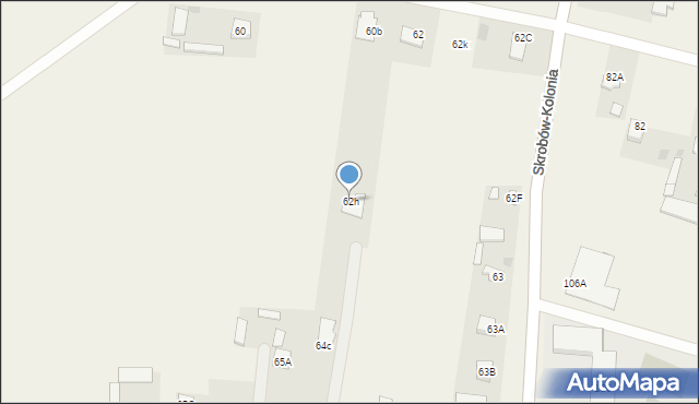 Skrobów-Kolonia, Skrobów-Kolonia, 62h, mapa Skrobów-Kolonia