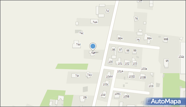 Skrobów-Kolonia, Skrobów-Kolonia, 74F, mapa Skrobów-Kolonia