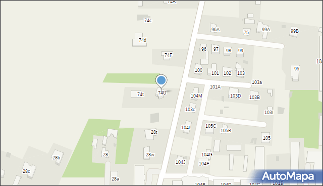 Skrobów-Kolonia, Skrobów-Kolonia, 74U, mapa Skrobów-Kolonia