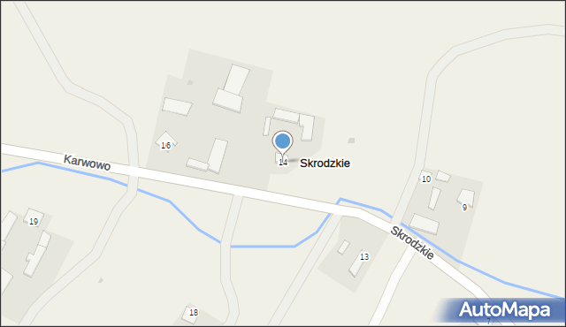 Skrodzkie, Skrodzkie, 14, mapa Skrodzkie