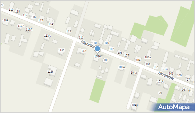 Skroniów, Skroniów, 108A, mapa Skroniów