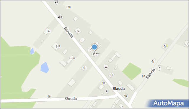 Skruda, Skruda, 11C, mapa Skruda