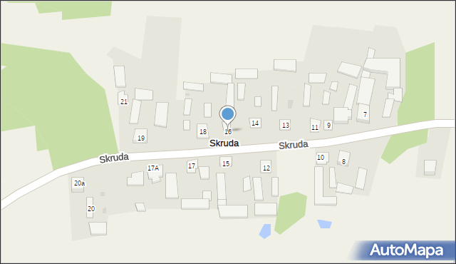 Skruda, Skruda, 16, mapa Skruda