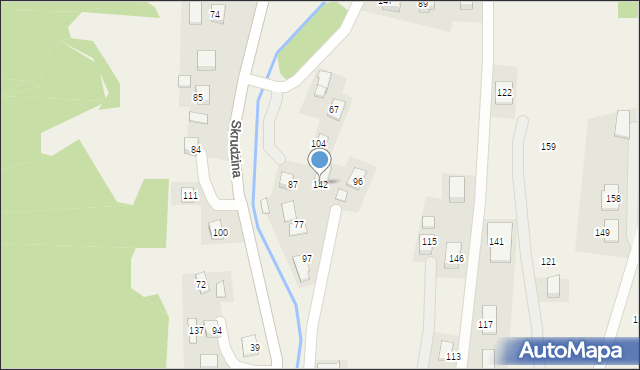 Skrudzina, Skrudzina, 142, mapa Skrudzina