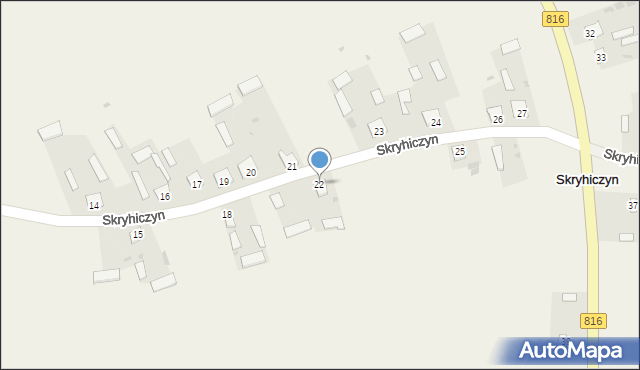 Skryhiczyn, Skryhiczyn, 22, mapa Skryhiczyn