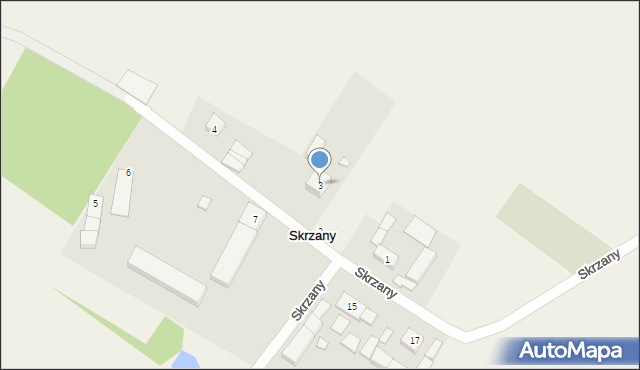 Skrzany, Skrzany, 3, mapa Skrzany