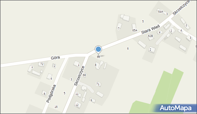 Skrzelczyce, Skrzelczyce, 66, mapa Skrzelczyce