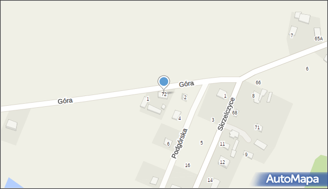 Skrzelczyce, Skrzelczyce, 72, mapa Skrzelczyce