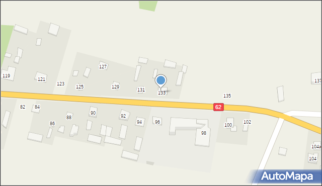 Skrzeszew, Skrzeszew, 133, mapa Skrzeszew