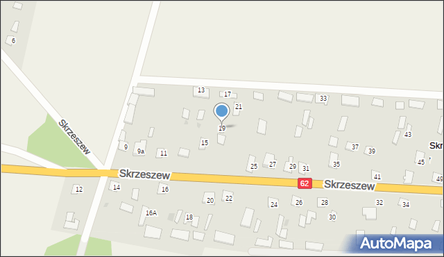 Skrzeszew, Skrzeszew, 19, mapa Skrzeszew