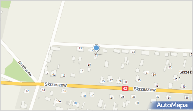 Skrzeszew, Skrzeszew, 21, mapa Skrzeszew