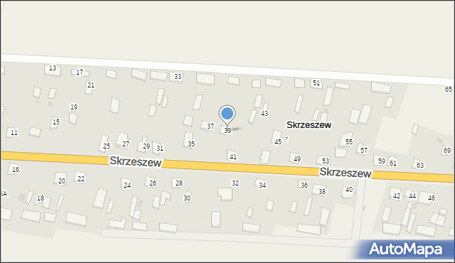 Skrzeszew, Skrzeszew, 39, mapa Skrzeszew