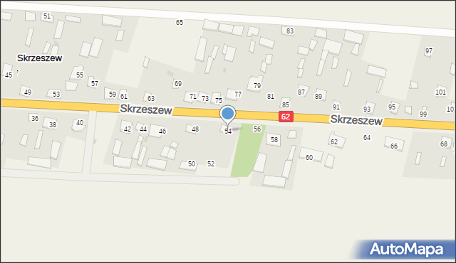 Skrzeszew, Skrzeszew, 54, mapa Skrzeszew