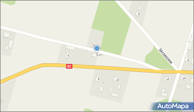 Skrzeszew, Skrzeszew, 7, mapa Skrzeszew