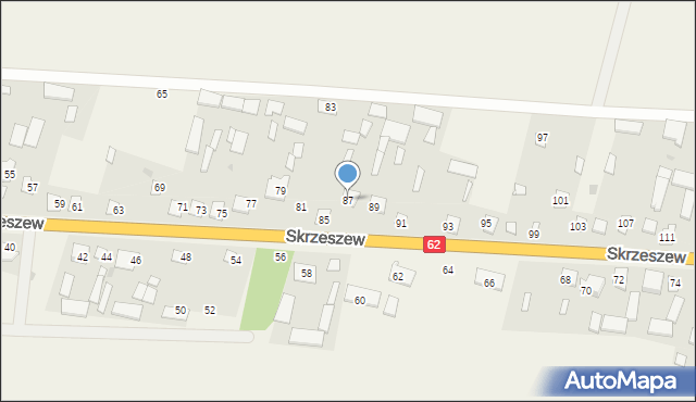 Skrzeszew, Skrzeszew, 87, mapa Skrzeszew