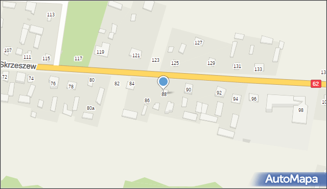 Skrzeszew, Skrzeszew, 88, mapa Skrzeszew