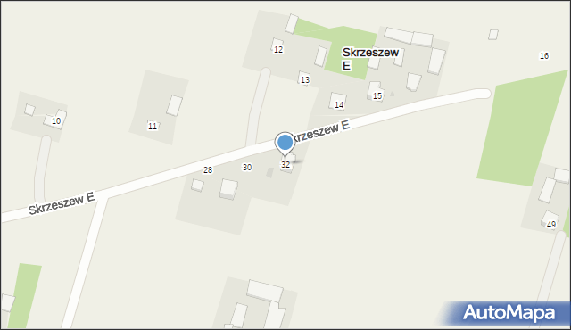 Skrzeszew E, Skrzeszew E, 32, mapa Skrzeszew E