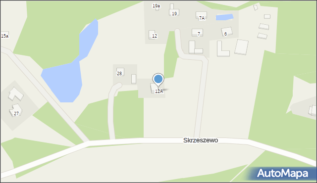 Skrzeszewo, Skrzeszewo, 12A, mapa Skrzeszewo