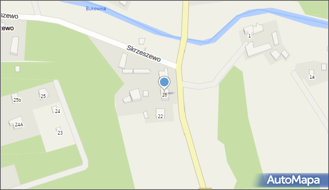 Skrzeszewo, Skrzeszewo, 16, mapa Skrzeszewo