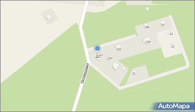Skrzeszewo, Skrzeszewo, 21C, mapa Skrzeszewo