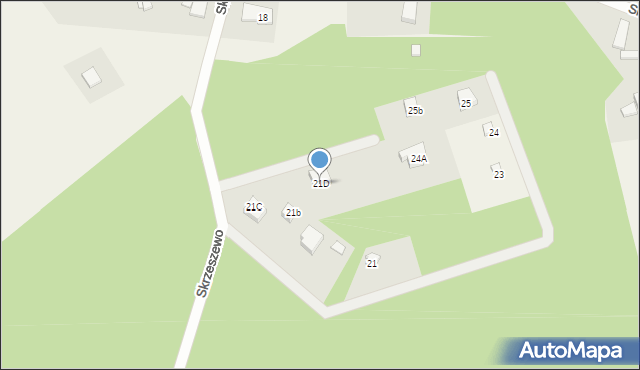 Skrzeszewo, Skrzeszewo, 21D, mapa Skrzeszewo