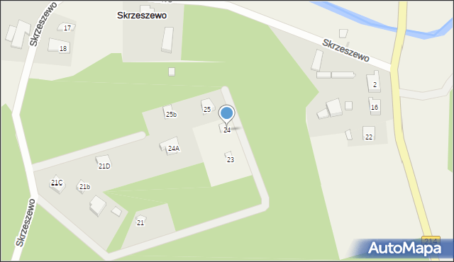 Skrzeszewo, Skrzeszewo, 24, mapa Skrzeszewo