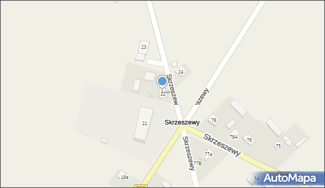 Skrzeszewy, Skrzeszewy, 22, mapa Skrzeszewy