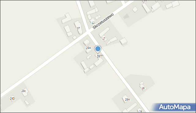 Skrzetuszewo, Skrzetuszewo, 29, mapa Skrzetuszewo
