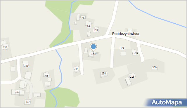 Skrzydlna, Skrzydlna, 153, mapa Skrzydlna