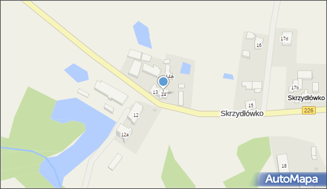 Skrzydłówko, Skrzydłówko, 14, mapa Skrzydłówko
