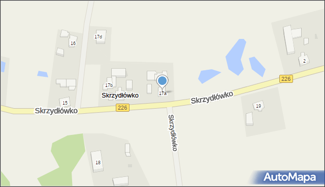 Skrzydłówko, Skrzydłówko, 17a, mapa Skrzydłówko