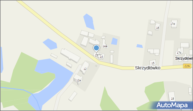 Skrzydłowo, Skrzydłówko, 13, mapa Skrzydłowo