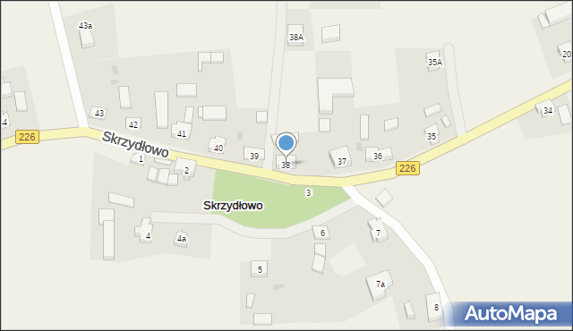 Skrzydłowo, Skrzydłowo, 38, mapa Skrzydłowo