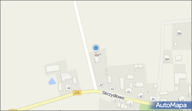 Skrzydłowo, Skrzydłowo, 43a, mapa Skrzydłowo
