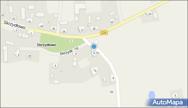 Skrzydłowo, Skrzydłowo, 7, mapa Skrzydłowo