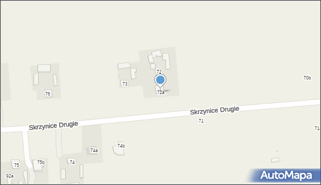 Skrzynice Drugie, Skrzynice Drugie, 72a, mapa Skrzynice Drugie