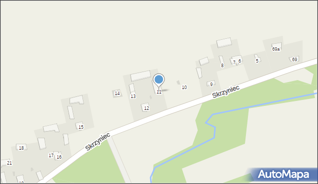 Skrzyniec, Skrzyniec, 11, mapa Skrzyniec
