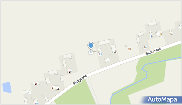 Skrzyniec, Skrzyniec, 14, mapa Skrzyniec
