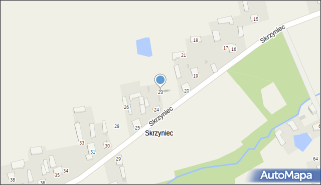 Skrzyniec, Skrzyniec, 23, mapa Skrzyniec