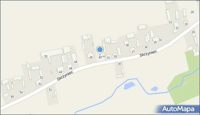 Skrzyniec, Skrzyniec, 43, mapa Skrzyniec
