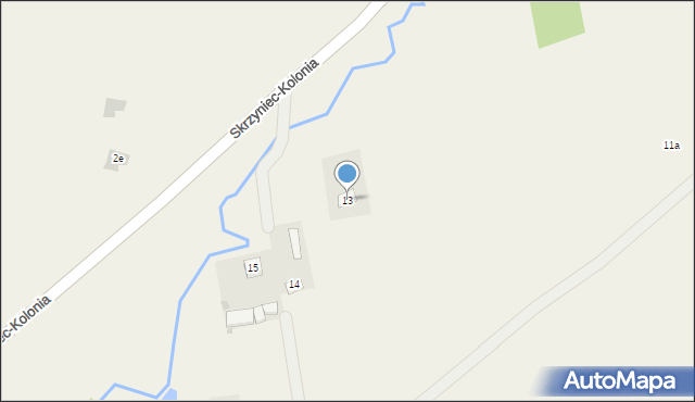 Skrzyniec-Kolonia, Skrzyniec-Kolonia, 13, mapa Skrzyniec-Kolonia