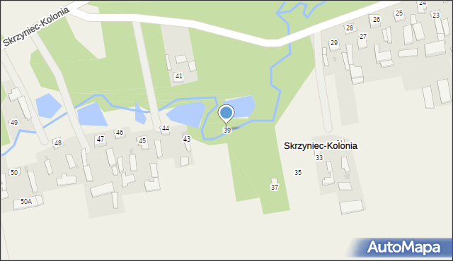 Skrzyniec-Kolonia, Skrzyniec-Kolonia, 39, mapa Skrzyniec-Kolonia