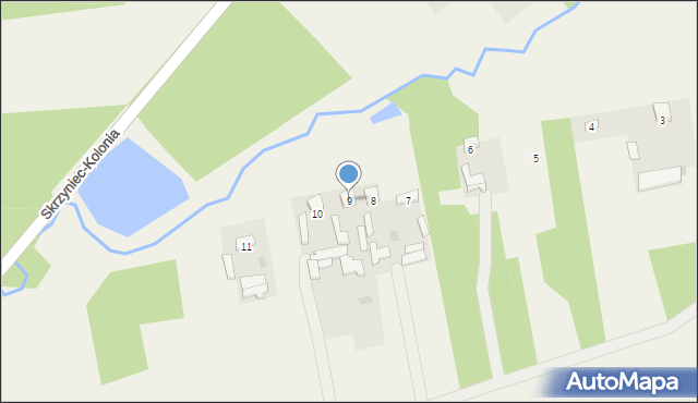 Skrzyniec-Kolonia, Skrzyniec-Kolonia, 9, mapa Skrzyniec-Kolonia