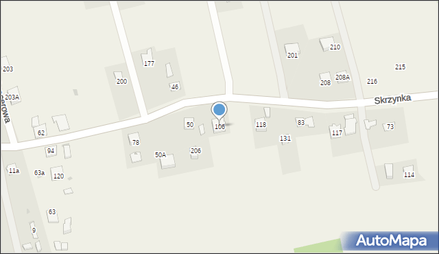 Skrzynka, Skrzynka, 106, mapa Skrzynka