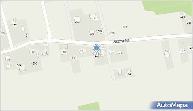 Skrzynka, Skrzynka, 117, mapa Skrzynka