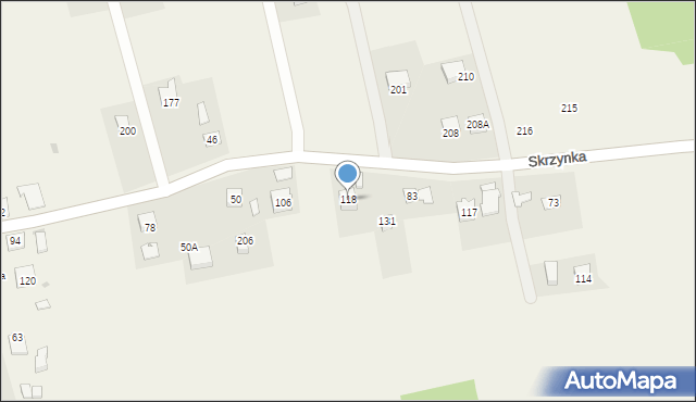 Skrzynka, Skrzynka, 118, mapa Skrzynka